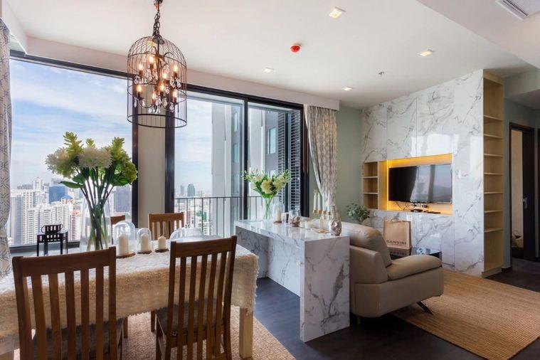 picture 2Bed | 2Bath | MRT Sukhumvit | 63sqm | THB 60,000/mo | Fl.30 — Edge Sukhumvit 23 Bangkok - 1/9