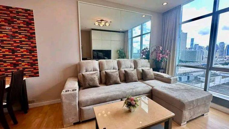 รูป 2 ห้องนอน | 2 ห้องน้ำ | BTS Krung Thon Buri | 93 ตร.ม. | 50,000 บาท/เดือน | ชั้น 12 — Baan Sathorn Chaopraya กรุงเทพฯ - รูปที่ 1/10
