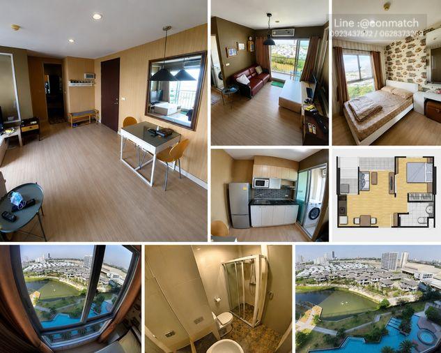 รูป 1 ห้องนอน | 1 ห้องน้ำ | MRT Si Lom | 36 ตร.ม. | 9,000 บาท/เดือน | ชั้น 11 — Parkland Srinakarin Lakeside กรุงเทพฯ - รูปที่ 1/1