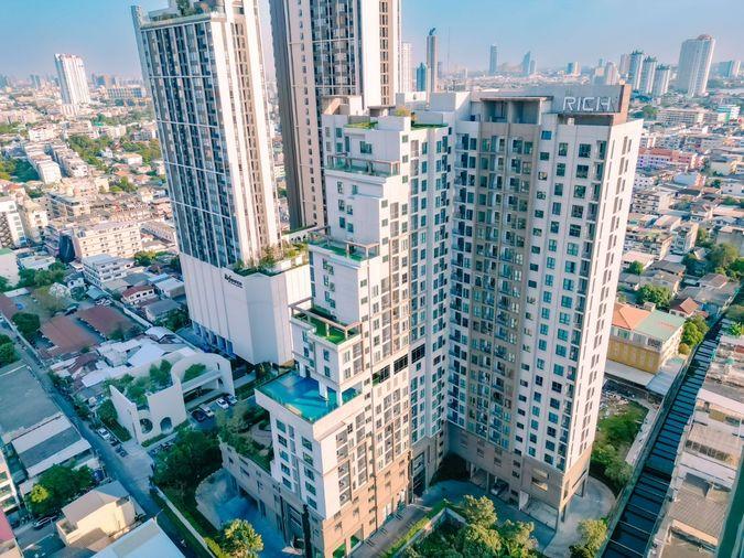 รูป 1 ห้องนอน | 1 ห้องน้ำ | BTS Wongwian Yai | 42 ตร.ม. | 18,000 บาท/เดือน | ชั้น 10 — The Rich Sathorn - Taksin กรุงเทพฯ - รูปที่ 1/1