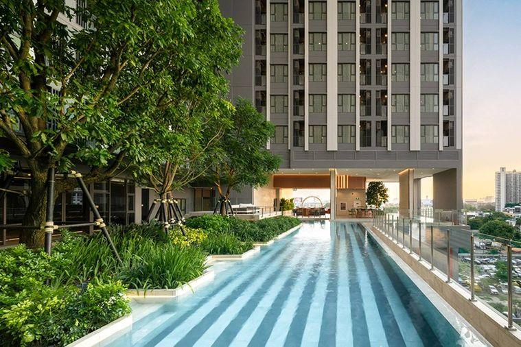 รูป 1 ห้องนอน | 1 ห้องน้ำ | BTS Phra Khanong | 36 ตร.ม. | 28,000 บาท/เดือน | ชั้น 30 — Aspire Sukhumvit-Rama 4 กรุงเทพฯ - รูปที่ 3/10