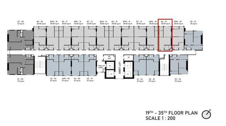 picture 1Bed | 1Bath | BTS On Nut | 31sqm | THB 22,000/mo | Fl.19 — Aspire Onnut Station Bangkok - 1/4