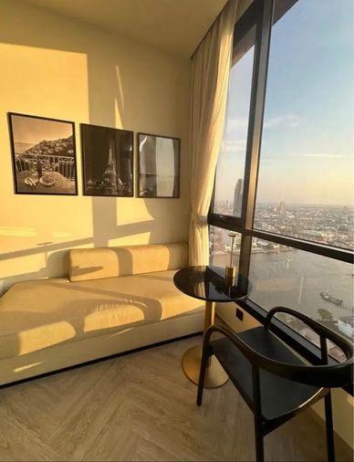 รูป สตูดิโอ | 1 ห้องน้ำ | BTS Saphan Taksin | 25 ตร.ม. | 24,000 บาท/เดือน | ชั้น 40 — Chapter Charoennakorn-Riverside กรุงเทพฯ - รูปที่ 2/9