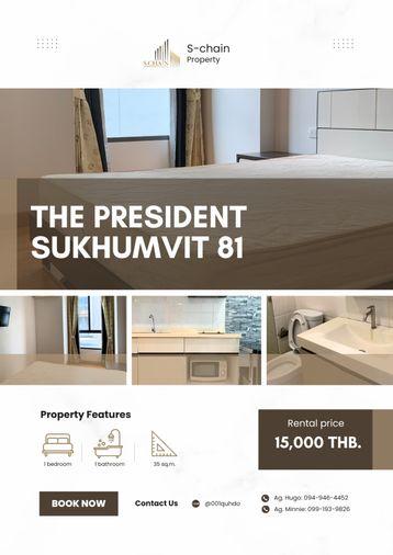 picture 🌸🫧 For rent 💗 The President Sukhumvit 81 ✨ NO-028 - 1/14