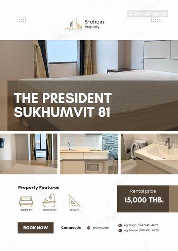 picture 🌸🫧 For rent 💗 The President Sukhumvit 81 ✨ NO-028 - 1/14