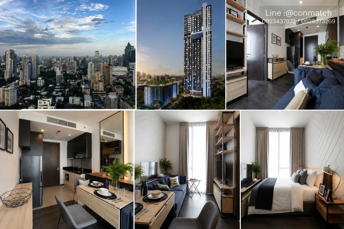picture 1Bed | 1Bath | MRT Sukhumvit | 32sqm | THB 30,000/mo | Fl.30 — Edge Sukhumvit 23 Bangkok - 1/1