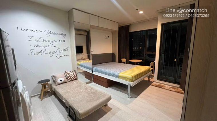 picture Studio | 1Bath | MRT Phra Ram 9 | 22sqm | THB 15,000/mo | Fl.29 — Rhythm Asoke Bangkok - 1/9