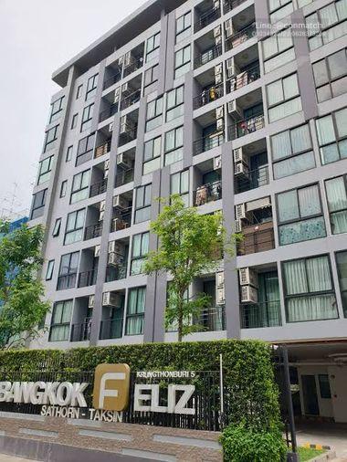 รูป 2 ห้องนอน | 2 ห้องน้ำ | BTS Krung Thon Buri | 54 ตร.ม. | 21,000 บาท/เดือน | ชั้น 3 — Bangkok Feliz Sathon-Taksin กรุงเทพฯ - รูปที่ 1/2