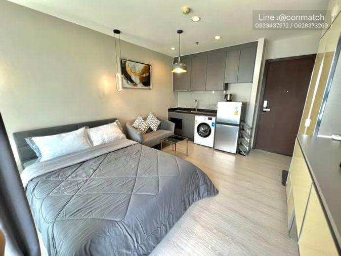 picture Studio | 1Bath | MRT Phra Ram 9 | 23sqm | THB 17,000/mo | Fl.34 — Rhythm Asoke Bangkok - 4/5
