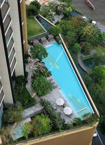 รูป 2 ห้องนอน | 2 ห้องน้ำ | BTS Saphan Taksin | 102 ตร.ม. | 100,000 บาท/เดือน | ชั้น 8 — Magnolias Waterfront Residence กรุงเทพฯ - รูปที่ 1/10