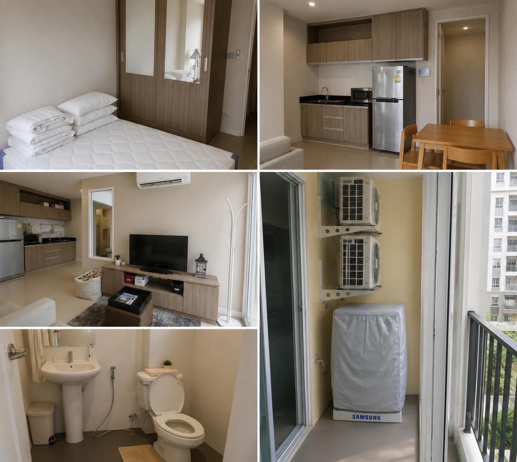 picture 1Bed | 1Bath | BTS Udom Suk | 35sqm | THB 15,000/mo | Fl.6 — The Series Udomsuk Bangkok - 1/1