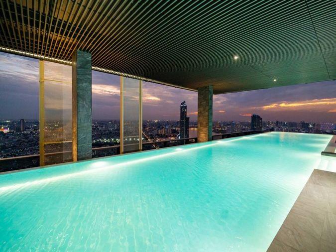 รูป 3 ห้องนอน | 2 ห้องน้ำ | BTS Saphan Taksin | 91 ตร.ม. | 90,000 บาท/เดือน | ชั้น 16 — Rhythm Charoenkrung Pavillion กรุงเทพฯ - รูปที่ 6/10
