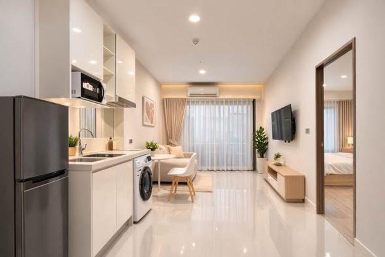 รูป 1 ห้องนอน | 1 ห้องน้ำ | BTS Udom Suk | 35 ตร.ม. | 16,000 บาท/เดือน | ชั้น 2 — The Sky Sukhumvit กรุงเทพฯ - รูปที่ 1/5
