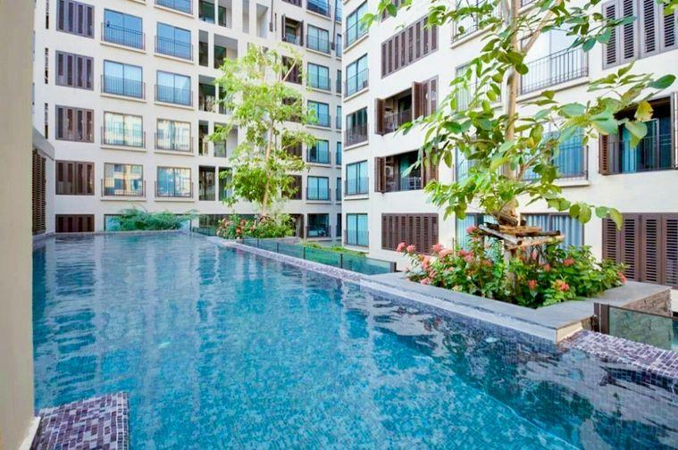 รูป 1 ห้องนอน | 1 ห้องน้ำ | BTS Phrom Phong | 33 ตร.ม. | 18,000 บาท/เดือน | ชั้น 7 — Condolette Dwell Sukhumvit 26 กรุงเทพฯ - รูปที่ 1/1