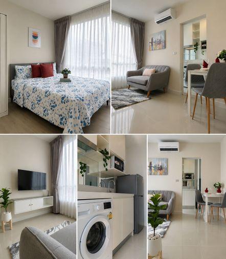 รูป 1 ห้องนอน | 1 ห้องน้ำ | BTS Udom Suk | 35 ตร.ม. | 18,000 บาท/เดือน | ชั้น 8 — The Sky Sukhumvit กรุงเทพฯ - รูปที่ 1/1