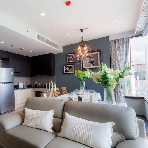 picture 2Bed | 2Bath | MRT Sukhumvit | 63sqm | THB 60,000/mo | Fl.30 — Edge Sukhumvit 23 Bangkok - 2/9