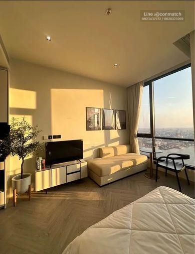 รูป สตูดิโอ | 1 ห้องน้ำ | BTS Saphan Taksin | 25 ตร.ม. | 24,000 บาท/เดือน | ชั้น 40 — Chapter Charoennakorn-Riverside กรุงเทพฯ - รูปที่ 1/9