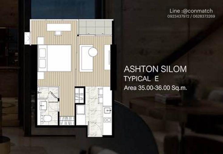 picture 1Bed | 1Bath | BTS Chong Nonsi | 36sqm | THB 35,000/mo | Fl.20 — Ashton Silom Bangkok - 9/10