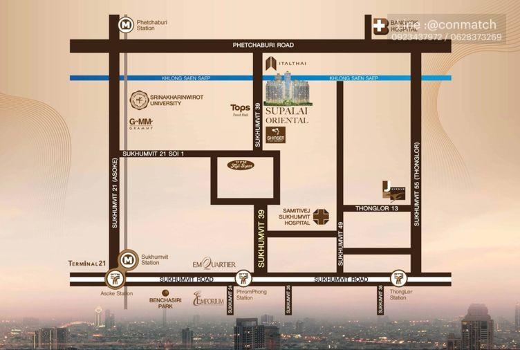 รูป 1 ห้องนอน | 1 ห้องน้ำ | BTS Phrom Phong | 39 ตร.ม. | 27,000 บาท/เดือน | ชั้น 12 — Supalai Oriental Sukhumvit 39 กรุงเทพฯ - รูปที่ 10/10