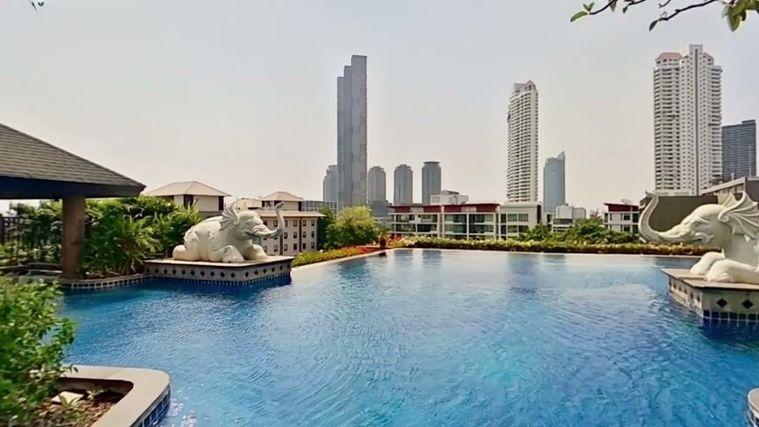 รูป 2 ห้องนอน | 2 ห้องน้ำ | BTS Saphan Taksin | 92 ตร.ม. | 50,000 บาท/เดือน | ชั้น 12 — Baan Sathorn Chaopraya กรุงเทพฯ - รูปที่ 1/9