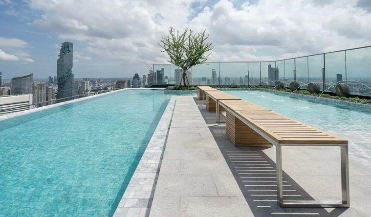 picture 2Bed | 1Bath | MRT Sam Yan | 58sqm | THB 55,000/mo | Fl.34 — Ashton Chula-Silom Bangkok - 2/6