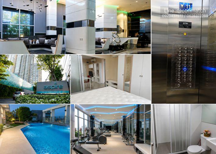 รูป 1 ห้องนอน | 1 ห้องน้ำ | BTS Phra Khanong | 38 ตร.ม. | 15,000 บาท/เดือน | ชั้น 11 — Aspire Sukhumvit 48 กรุงเทพฯ - รูปที่ 2/3