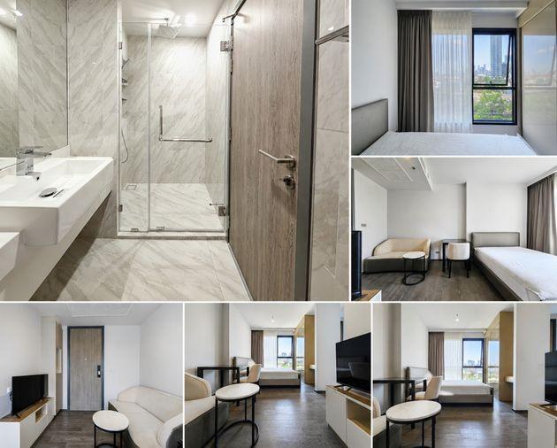 picture Studio | 1Bath | MRT Khlong Toei | 27sqm | THB 21,000/mo | Fl.10 — Coco Parc Bangkok - 1/2