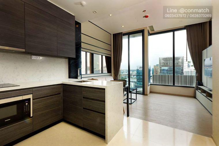 picture 1Bed | 1Bath | MRT Sukhumvit | 44sqm | THB 40,000/mo | Fl.32 — The Esse Asoke Bangkok - 1/10