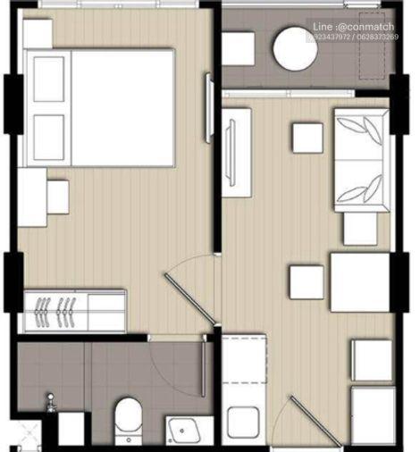 รูป 1 ห้องนอน | 1 ห้องน้ำ | BTS Punnawithi | 35 ตร.ม. | 15,000 บาท/เดือน | ชั้น 3 — Elio Del Ray Sukhumvit 64 กรุงเทพฯ - รูปที่ 8/8