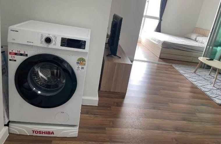 รูป 1 ห้องนอน | 1 ห้องน้ำ | MRT Yaek Nonthaburi 1 | 33 ตร.ม. | 11,000 บาท/เดือน | ชั้น 18 — A Space Me Rattanathibet กรุงเทพฯ - รูปที่ 8/10