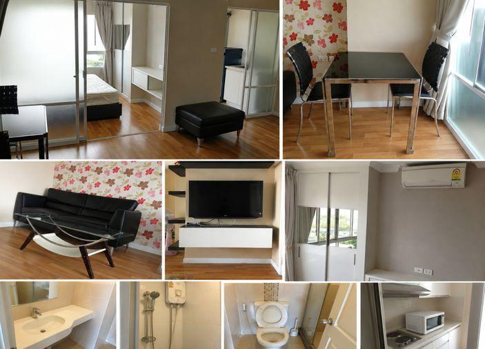 รูป 1 ห้องนอน | 1 ห้องน้ำ | MRT Phra Ram 9 | 34 ตร.ม. | 15,000 บาท/เดือน | ชั้น 5 — Lumpini Place Rama 9-Ratchada กรุงเทพฯ - รูปที่ 1/2