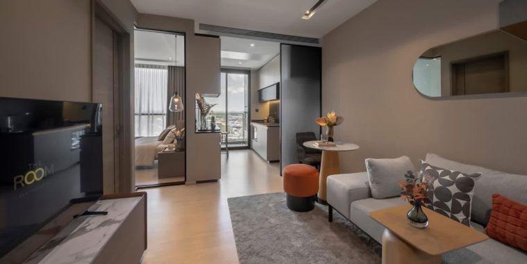 รูป 1 ห้องนอน | 1 ห้องน้ำ | BTS Thong Lo | 47 ตร.ม. | 35,000 บาท/เดือน | ชั้น 10 — The Room Sukhumvit 38 กรุงเทพฯ - รูปที่ 4/7
