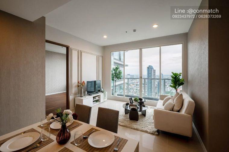 picture 2Bed | 2Bath | BTS Saphan Taksin | 89sqm | THB 65,000/mo | Fl.35 — Menam Residences Bangkok - 7/10