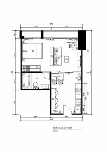 picture 1Bed | 1Bath | BTS Thong Lo | 40sqm | THB 20,000/mo | Fl.3 — Noble Remix Bangkok - 5/10