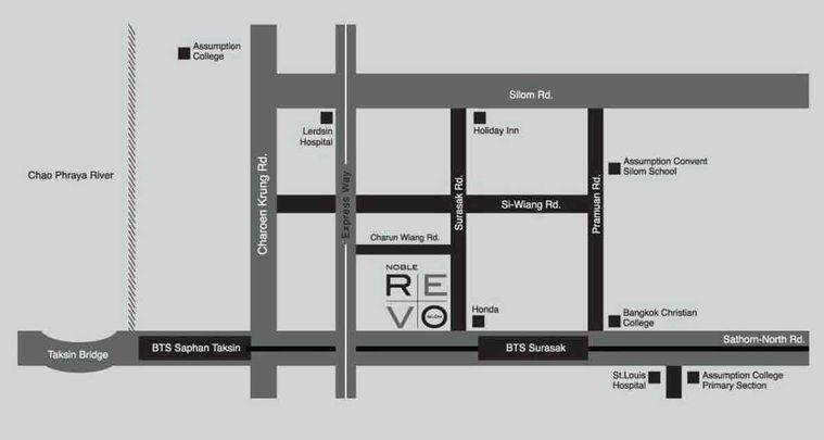 รูป 1 ห้องนอน | 1 ห้องน้ำ | BTS Surasak | 36.7 ตร.ม. | 19,000 บาท/เดือน | ชั้น 3 — Noble Revo Silom กรุงเทพฯ - รูปที่ 1/10