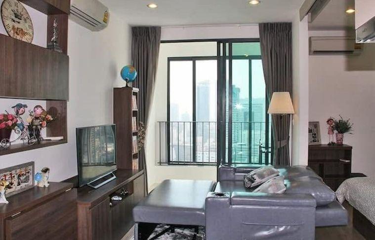 picture 1Bed | 1Bath | MRT Sam Yan | 36sqm | THB 25,000/mo | Fl.30 — Ideo Q Chula Samyan Bangkok - 1/9