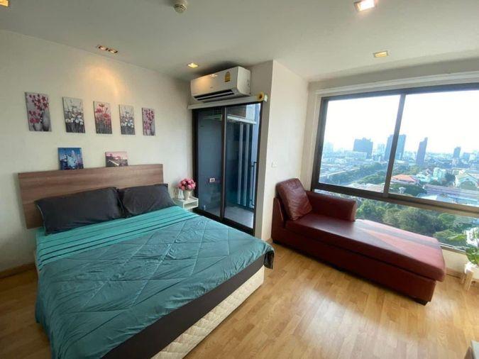 picture Studio | 1Bath | MRT Phra Ram 9 | 27sqm | THB 10,000/mo | Fl.23 — Casa Condo Asoke-Dindaeng Bangkok - 1/4