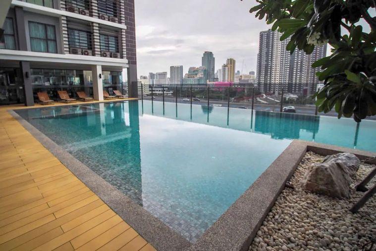 picture 2Bed | 1Bath | MRT Phra Ram 9 | 45sqm | THB 29,000/mo | Fl.20 — Rhythm Asoke Bangkok - 5/7