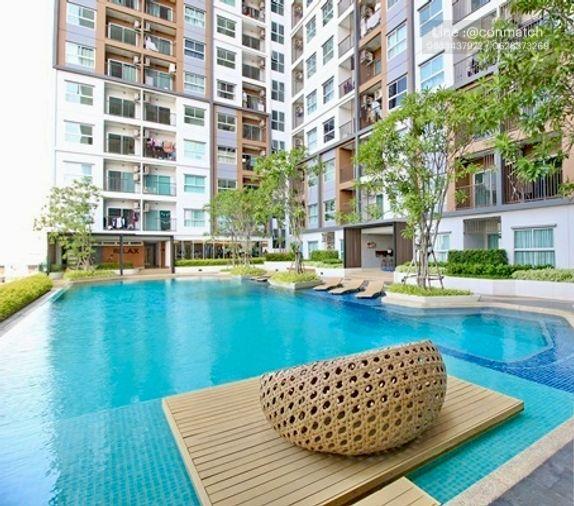รูป 1 ห้องนอน | 1 ห้องน้ำ | BTS Nonthaburi Civic Center | 31 ตร.ม. | 8,000 บาท/เดือน | ชั้น 9 — The Trust Condo กรุงเทพฯ - รูปที่ 1/9