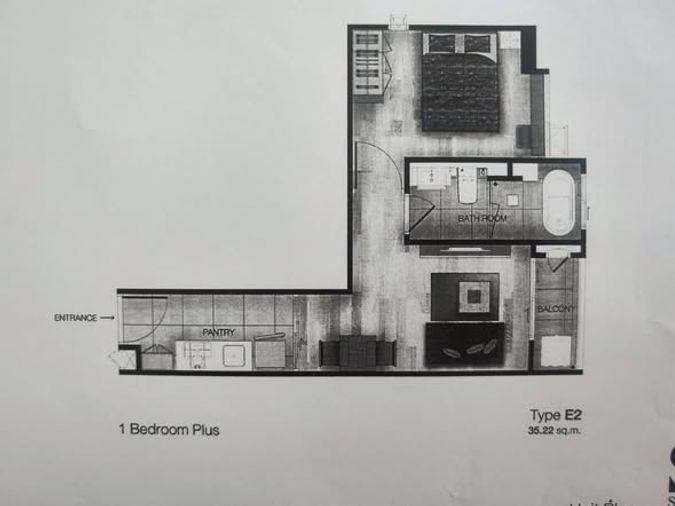 picture 1Bed | 1Bath | BTS On Nut | 35sqm | THB 18,000/mo | Fl.7 — Sign Condo Bangkok - 1/5