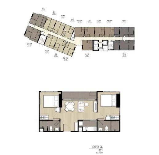 picture 2Bed | 2Bath | BTS Bang Na | 53sqm | THB 25,000/mo | Fl.22 — Ideo O2 Bangkok - 9/9