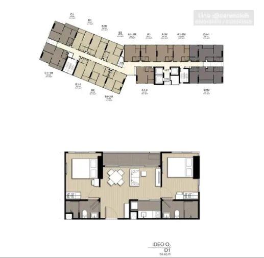 picture 2Bed | 2Bath | BTS Bang Na | 53sqm | THB 25,000/mo | Fl.22 — Ideo O2 Bangkok - 9/9