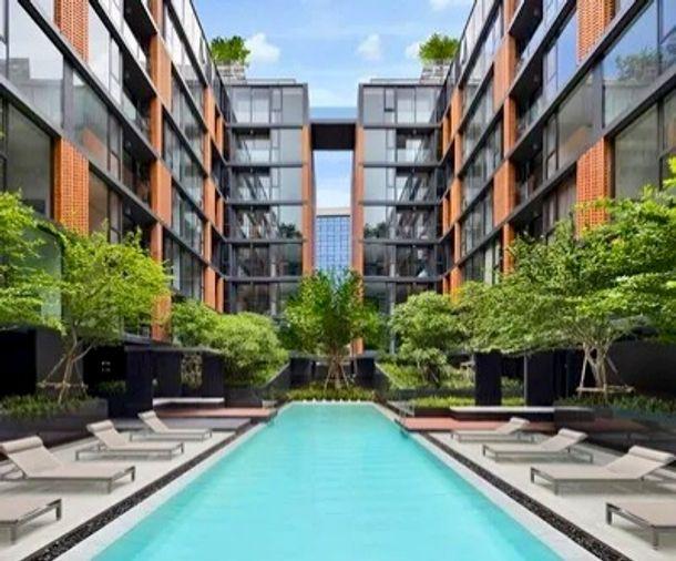 รูป 1 ห้องนอน | 1 ห้องน้ำ | BTS Ekkamai | 32 ตร.ม. | 19,000 บาท/เดือน | ชั้น 4 — Quintara Treehaus Sukhumvit 42 กรุงเทพฯ - รูปที่ 1/4