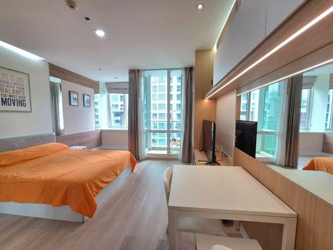 รูป สตูดิโอ | 1 ห้องน้ำ | MRT Huai Khwang | 37.8 ตร.ม. | 13,000 บาท/เดือน | ชั้น 6 — Tc Green กรุงเทพฯ - รูปที่ 2/5