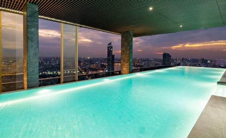 รูป 1 ห้องนอน | 1 ห้องน้ำ | BTS Saphan Taksin | 37 ตร.ม. | 27,000 บาท/เดือน | ชั้น 33 — Rhythm Charoenkrung Pavilion กรุงเทพฯ - รูปที่ 6/10