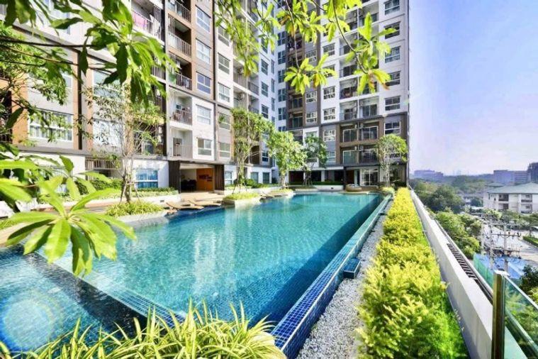 รูป 1 ห้องนอน | 1 ห้องน้ำ | MRT Nonthaburi Civic Center | 32 ตร.ม. | 9,000 บาท/เดือน | ชั้น 8 — The Trust Condo กรุงเทพฯ - รูปที่ 3/10
