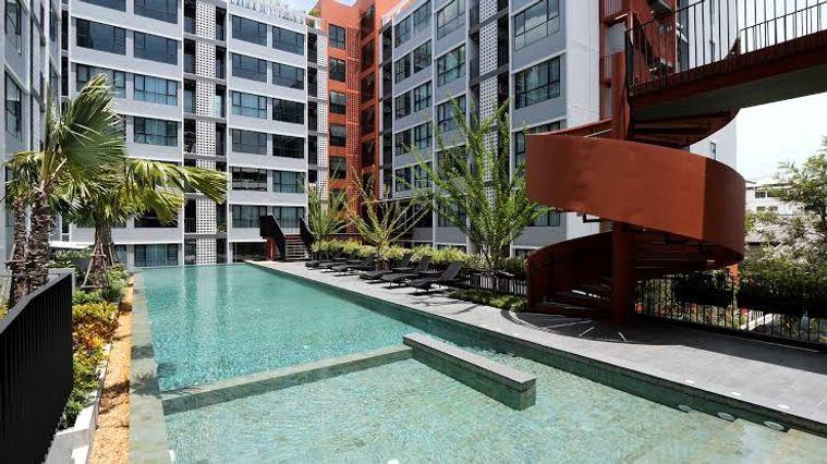 รูป 1 ห้องนอน | 1 ห้องน้ำ | MRT Si Lom | 28 ตร.ม. | 9,000 บาท/เดือน | ชั้น 5 — Cube Loft Srinakarin - Theparak กรุงเทพฯ - รูปที่ 1/1