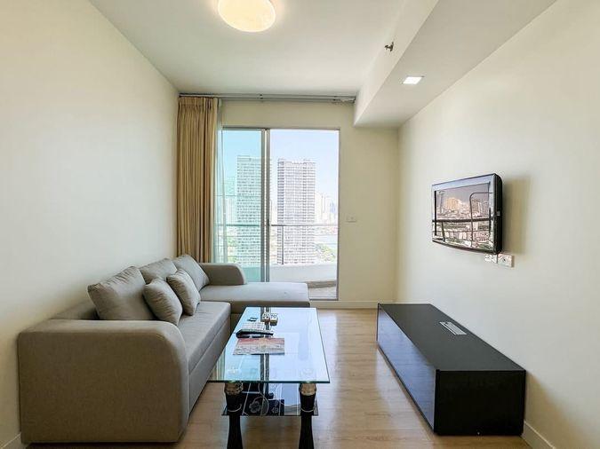 รูป 1 ห้องนอน | 1 ห้องน้ำ | BTS Krung Thon Buri | 52 ตร.ม. | 15,000 บาท/เดือน | ชั้น 32 — Supalai River Place กรุงเทพฯ - รูปที่ 4/10