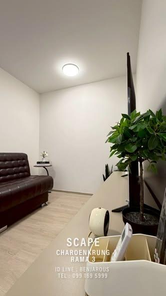 picture 2Bed | 1Bath | BTS Saphan Taksin | 44sqm | THB 22,000/mo | Fl.8 — Scape Charoenkrung – Rama 3 Bangkok - 2/5