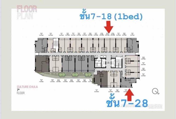 รูป 2 ห้องนอน | 2 ห้องน้ำ | BTS Sala Daeng | 69 ตร.ม. | 5,000 บาท/เดือน | ชั้น 12 — Culture Chula กรุงเทพฯ - รูปที่ 5/10